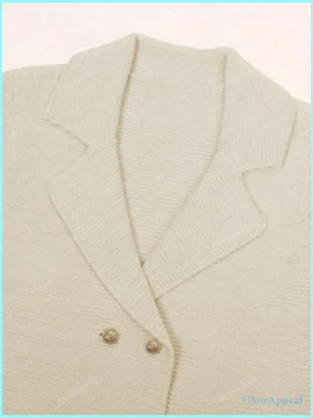 Plus Size Double-Breasted Long Sleeve Business Casual Sweater Cardigan